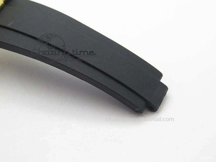 MiroTime 0512 TopPick Daytona YG BP Maker Black Dial Gold Subdial Sticks Markers On Rubber Strap A7750@ 4013